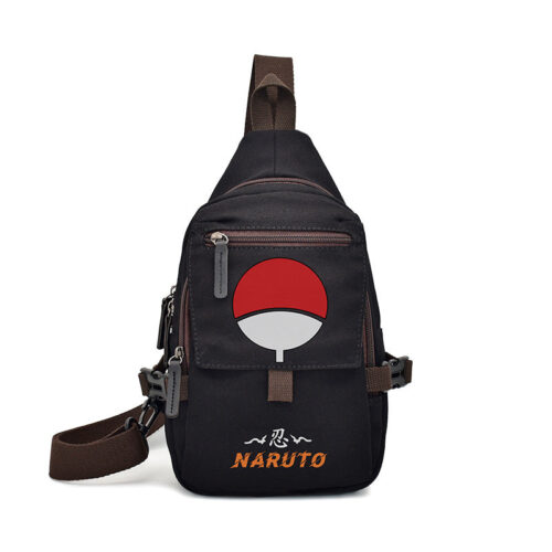 AB002 Crossbody Chest Bag Naruto Uchiha Clan Fan Design