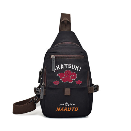 AB001 Crossbody Chest Bag Naruto Akatsuki Red Cloud Design