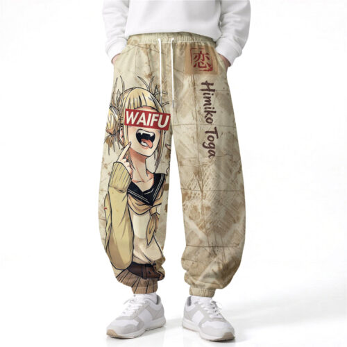 AF001 Pants My Hero Academia Himiko Toga Loose Wide Leg Drawstring Elastic Waist