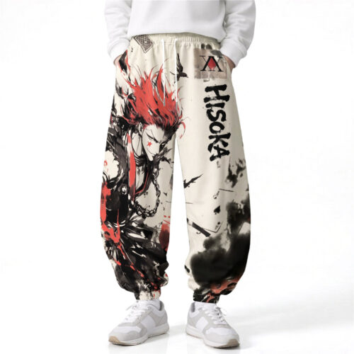 BF003 Pants Hunter x Hunter Hisoka Morow Loose Wide Leg Drawstring Elastic Waist