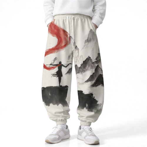 FJ001 Pants Monkey King Hero Is Back Sun Wukong Loose Wide Leg Drawstring Elastic Waist