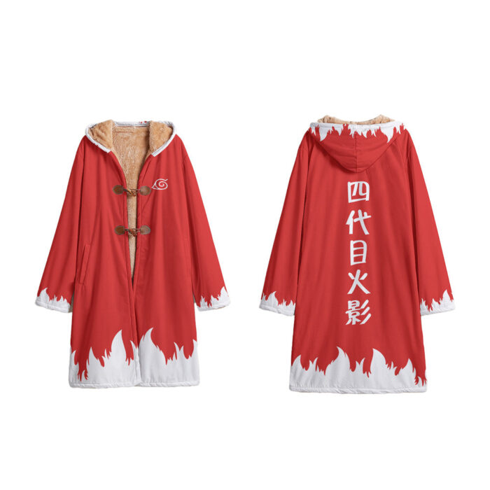 AB004 Anime Yondaime 4th Hokage Cloak Trench Coat / Robe Cosplay Costumes Cultural streetwear