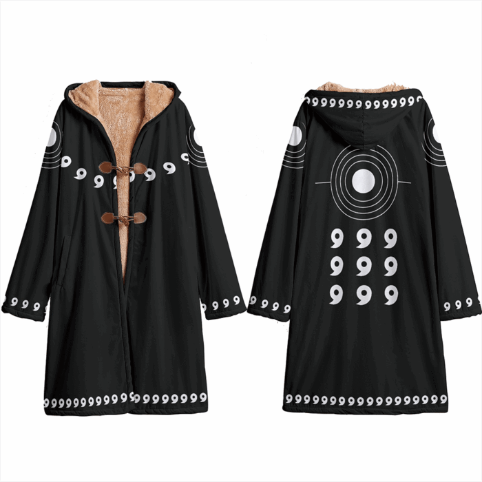 AB008 Anime hooded Cloak Magatama Trench Coat / Robe Cosplay Costumes Cultural streetwear