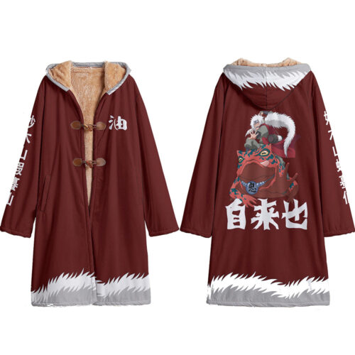 AB009 Trench Coat Naruto Jiraiya Hooded Cloak