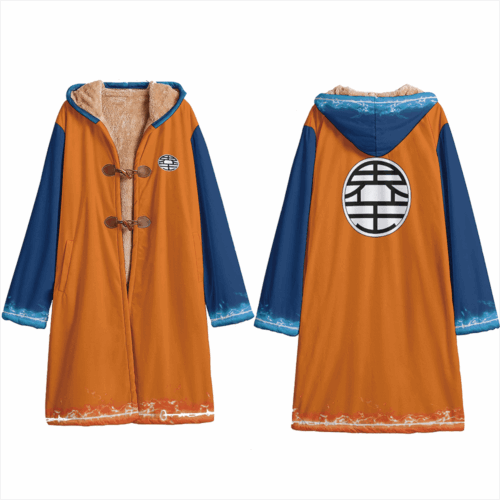 AC001 Trench Coat Dragon Ball North Kai Symbol Hooded Cloak