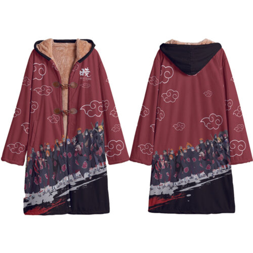 AB005 Anime hooded Cloak Akatsuki Trench Coat / Robe Cosplay Costumes Cultural streetwear