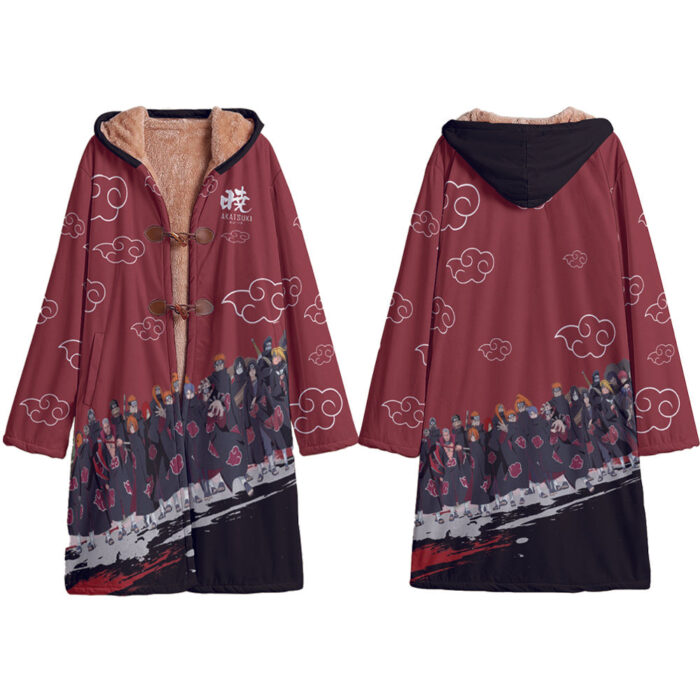 AB005 Anime hooded Cloak Akatsuki Trench Coat / Robe Cosplay Costumes Cultural streetwear