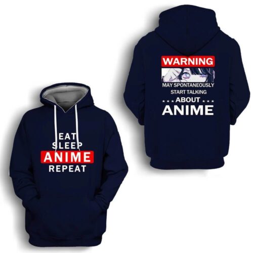 Eat Sleep Anime High quality Oem pullover hoodie