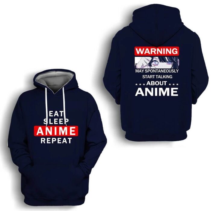 Eat Sleep Anime High quality Oem pullover hoodie