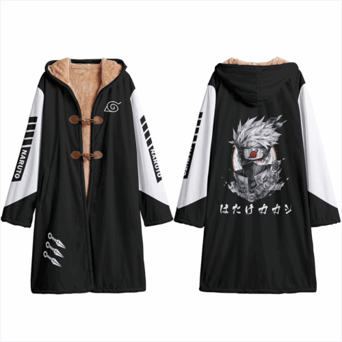 AB010 Trench Coat Naruto Kakashi Hatake Hooded Cloak