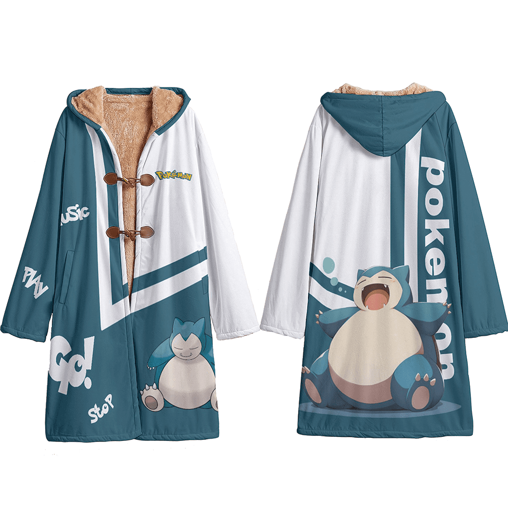 DA003 Anime Snorlax Cloak Trench Coat / Robe Cosplay Costumes Cultural streetwear