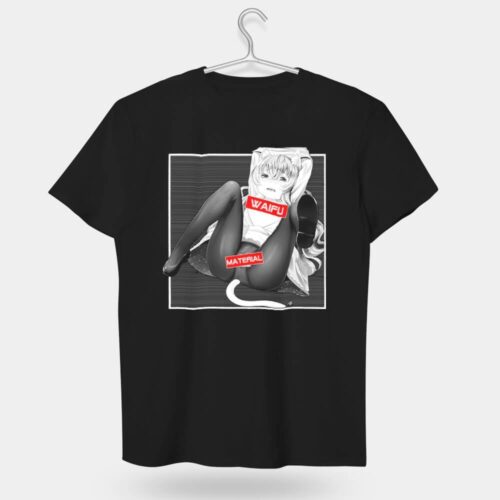 Anime Waifu Material T Shirt Novelty Funny Manga Ecchi Hentai Kawaii Weeaboo Shirt