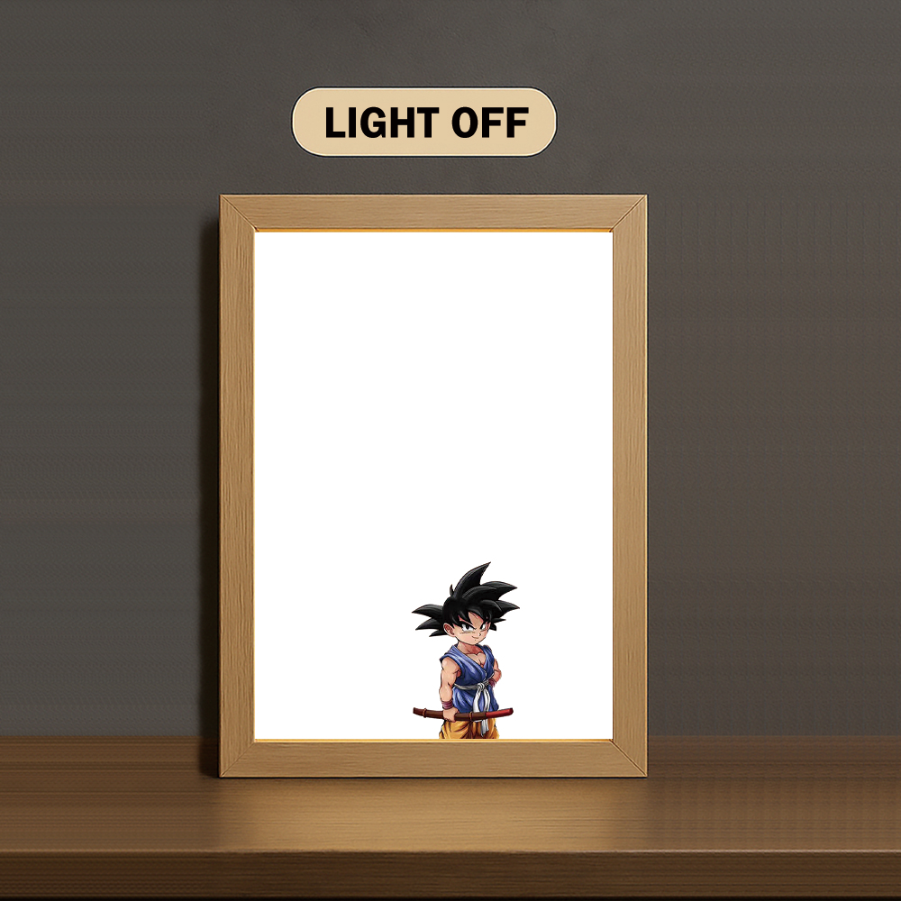 AC002 Light Painting 3 Color Featuring Dr4gon B4ll Kid G0ku Evolution Collage Scene - Image 2