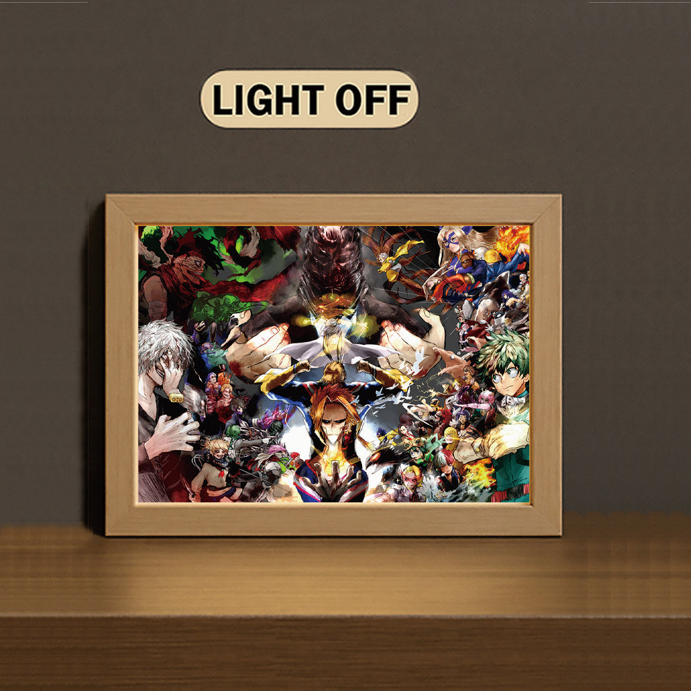 AF002 Light Painting 3 Color Featuring My Hero Academ1a All M1ght Hero Assembly Scene - Image 3