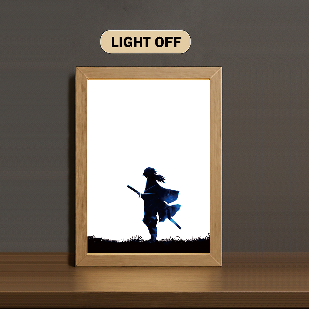 AD001 Light Painting 3 Color Featuring G1yu Moonlit Swordsman Silhouette - Image 2