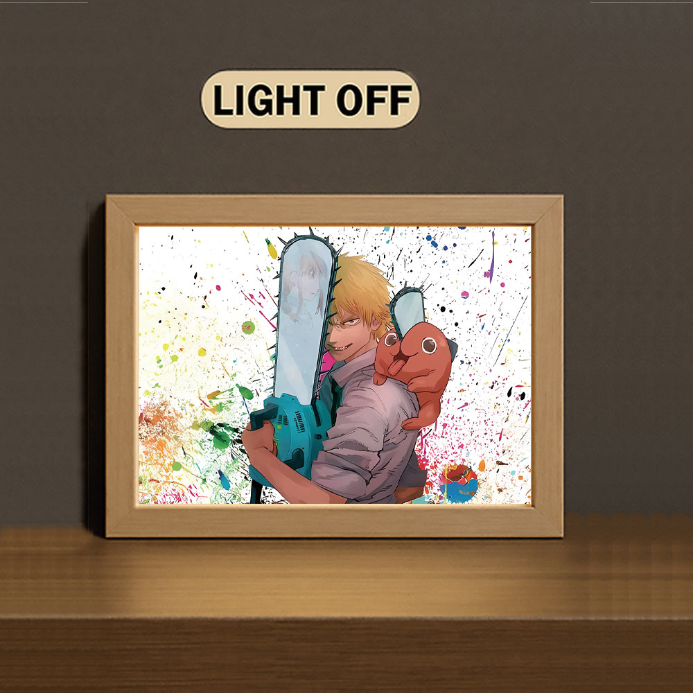 CE002 Light Painting 3 Color Featuring ChainsawM4n Denj1 Chainsaw Pose Artwork - Image 3