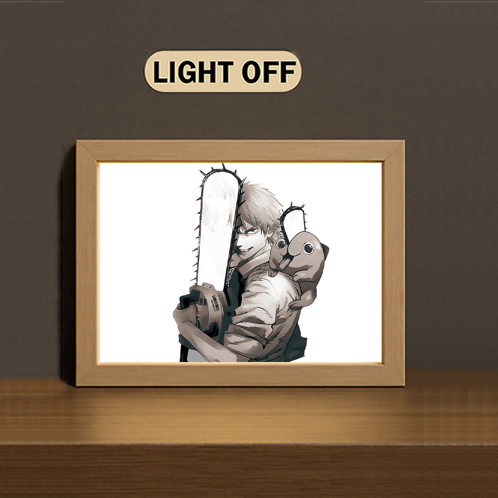 CE002 Light Painting 3 Color Featuring ChainsawM4n Denj1 Chainsaw Pose Artwork - Image 2