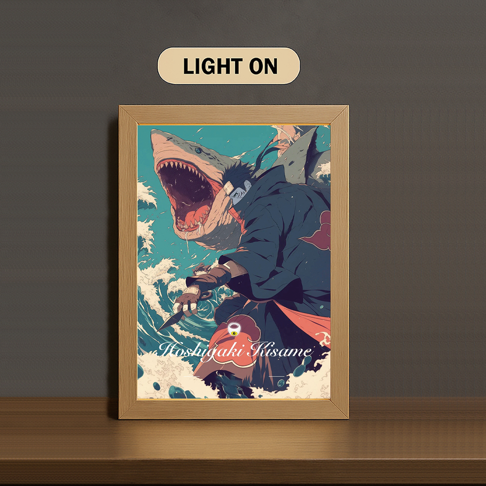 AB002 Light Painting 3 Color Featuring N4ruto K1same Shark Blade Ocean Scene - Image 3