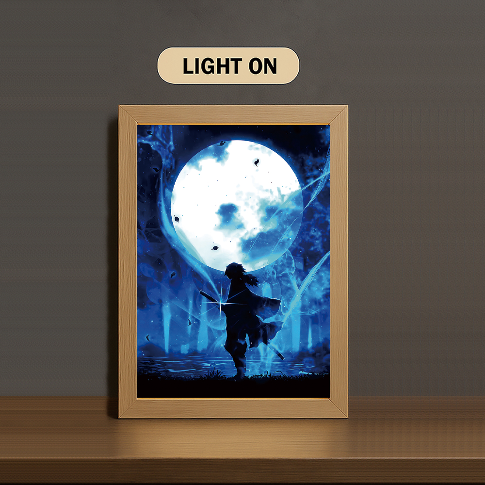 AD001 Light Painting 3 Color Featuring G1yu Moonlit Swordsman Silhouette - Image 3