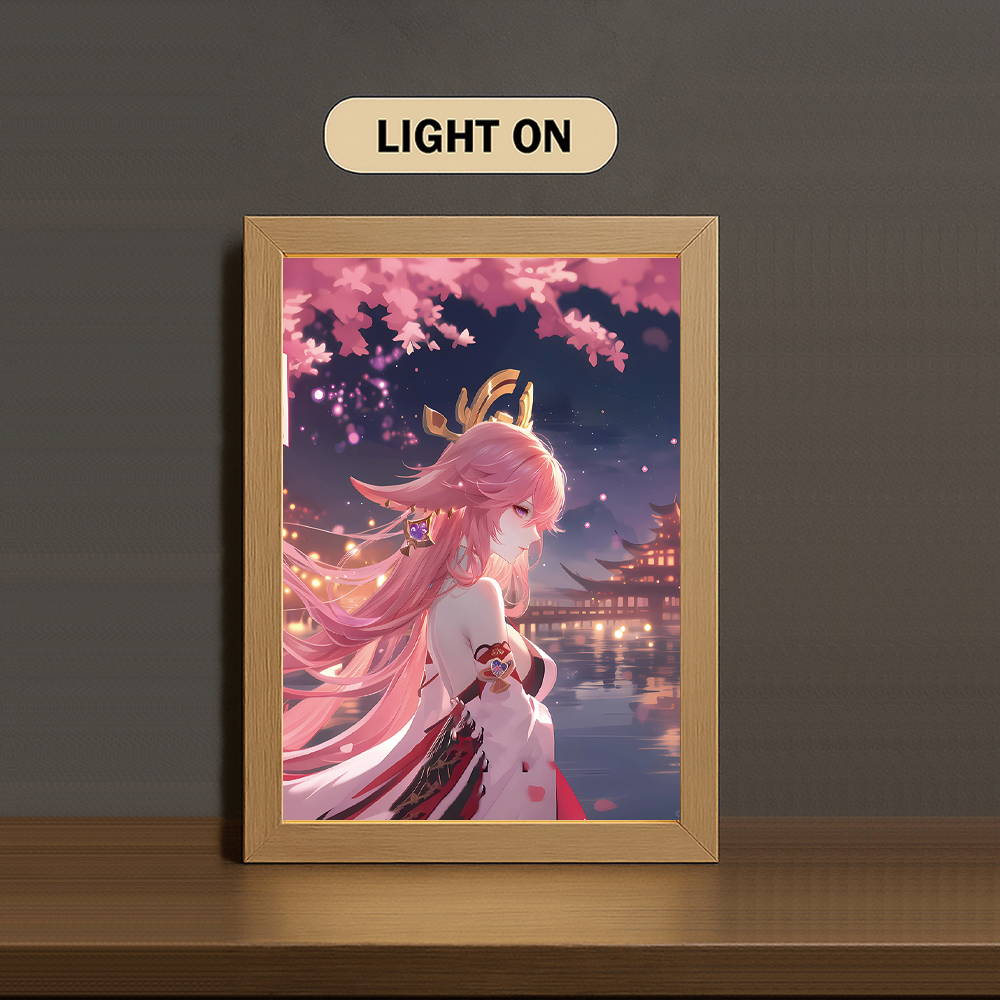 DC003 Light Painting 3 Color Featuring Gensh1n Imp4ct Y4e Miko Sakura Night Scene - Image 3