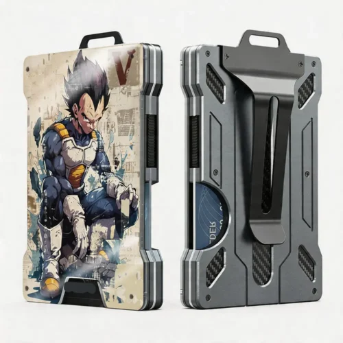 AC Metal Wallet Featuring Dr4gon Ball Saiyan Warrior Power Style Design