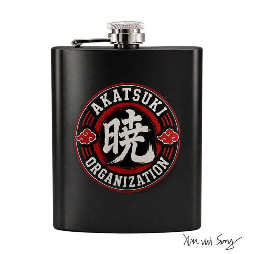 AB002 Hip Flask Naruto Akatsuki Design