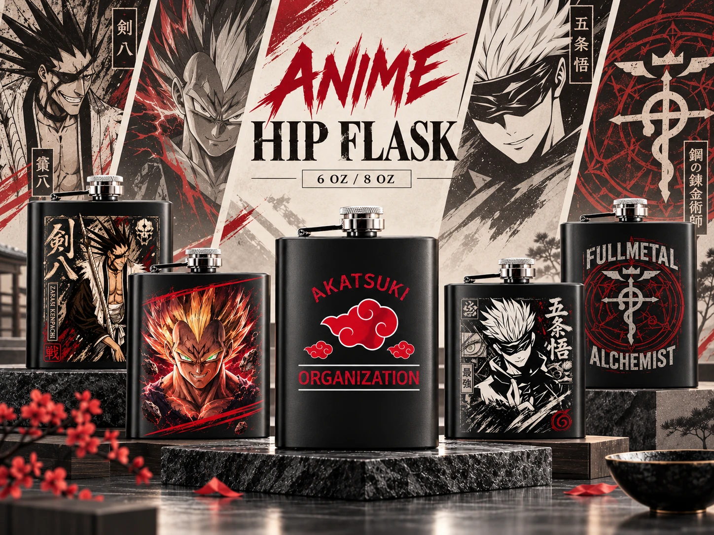 Anime Hip Flask Collection